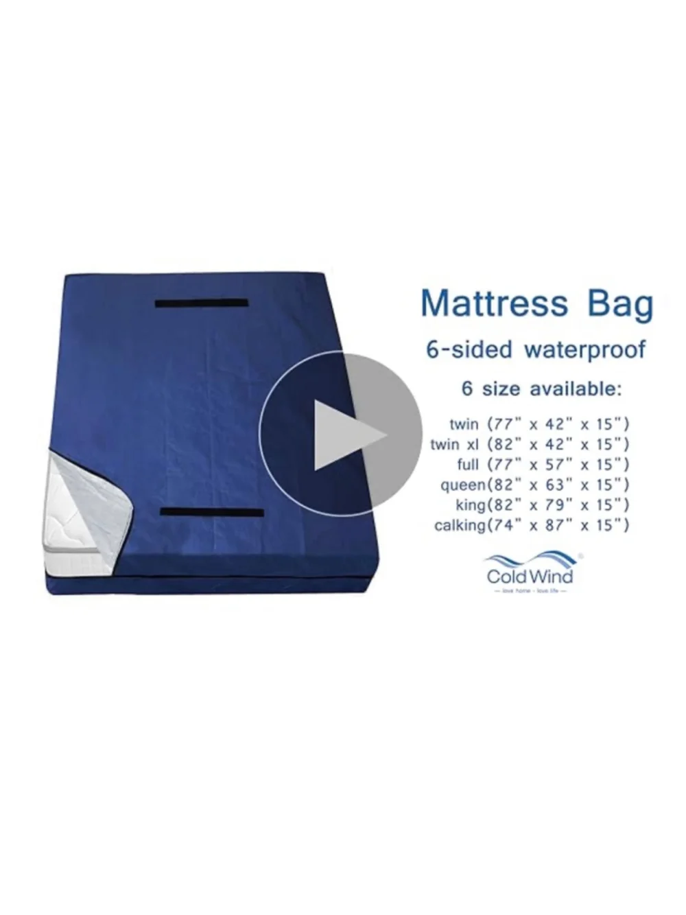 Twin Mattress Cover Moving Heavy Duty Handles Zipper Reusable Storage
